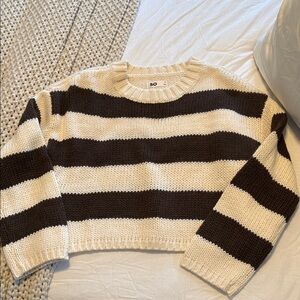 SO Brown and Cream Striped Sweater